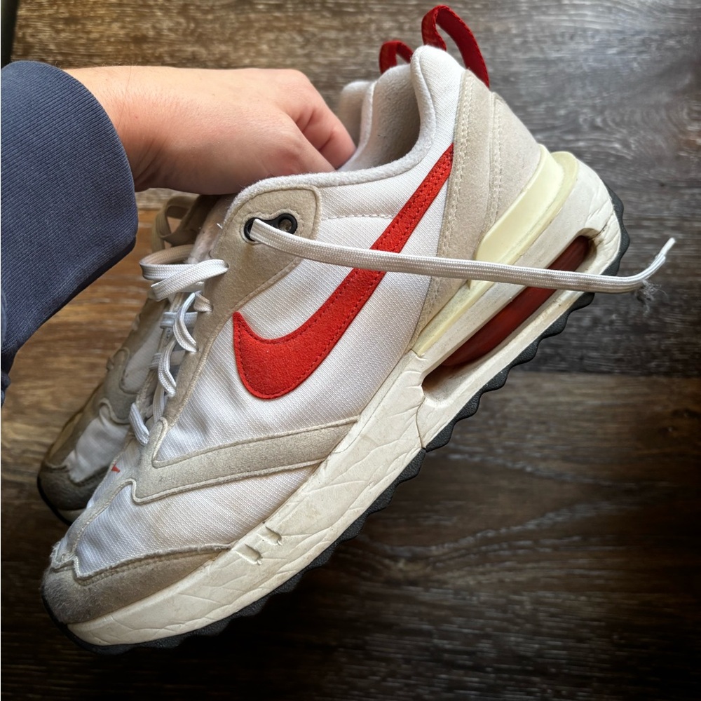 Nike Red and White Air Max Sneakers